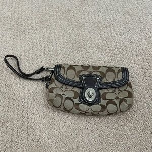 Coach Wristlet - Signature Canvas
